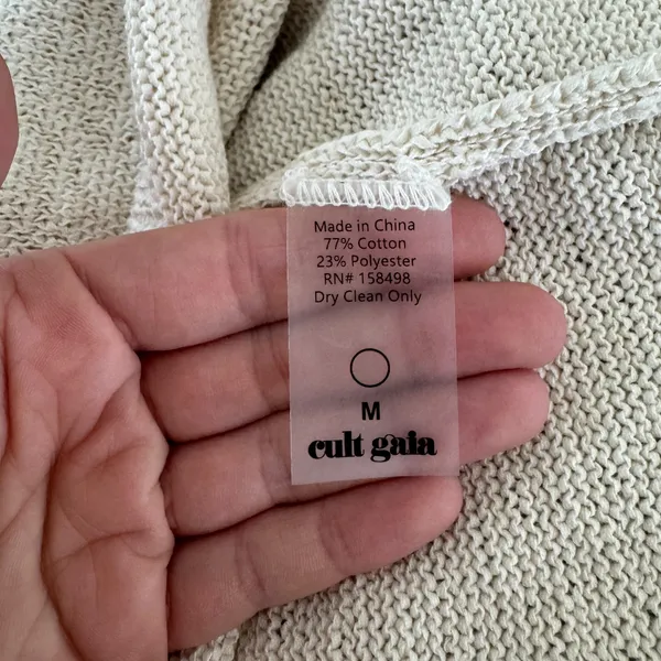 Cult Gaia Cameron Dress Off White Knit Cutout Midi - Image 8