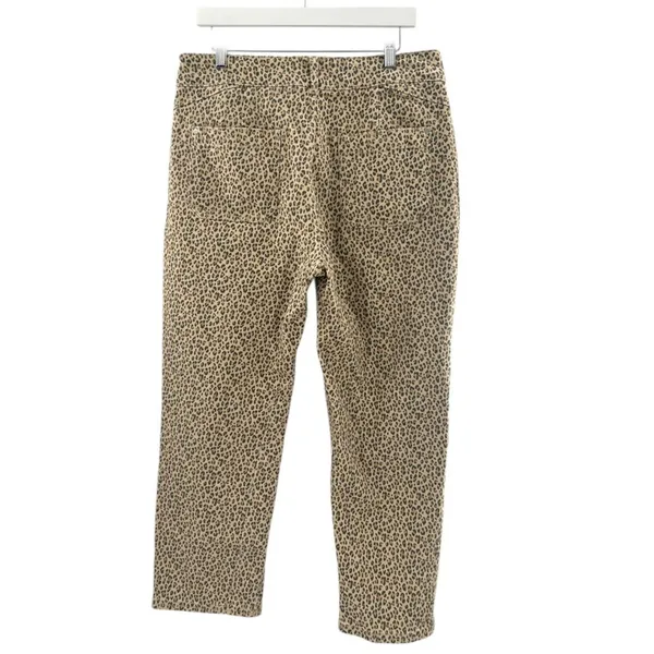 Anthropologie Pilcro The Wanderer Mid Rise Relax Leg‎ Jeans Leopard Size 31 - Image 6