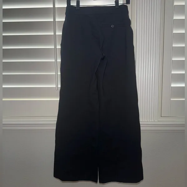 Spanx Petite The Perfect Fit Ponte Wide Leg High Rise Pants Black Size Small - Image 3