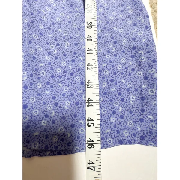 Realisation Par The Vivienne Blue Floral 100% Silk Midi Dress L - Image 16
