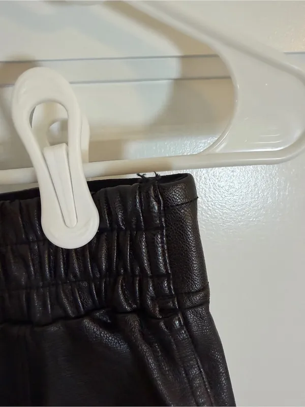 SPANX Leather-Like High Rise Jogger Pants Black Size XS 20283R - Image 7