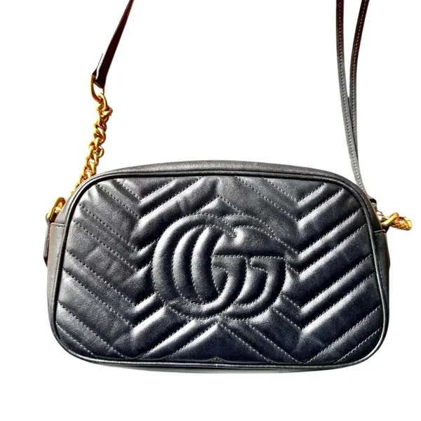 GUCCI‎ GG Marmont Camera Crossbody Bag Black - Image 4