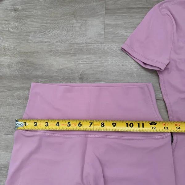 Aritzia Golden Tart Pink Butter Tee And Shorts Set - Image 3