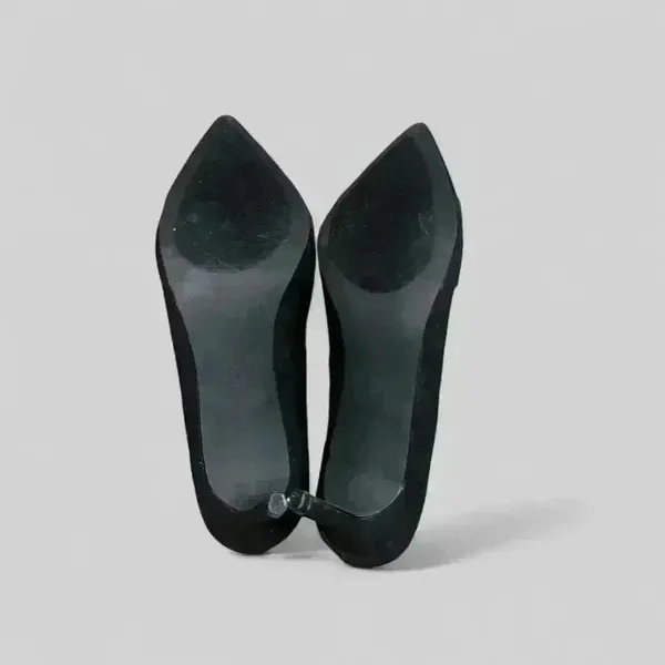 Journee Womens Black Ruffle Suede‎ Marek Pumps, Size 7 - Image 7