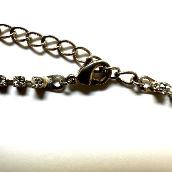 Rhinestone lariat vintage necklace - Image 9