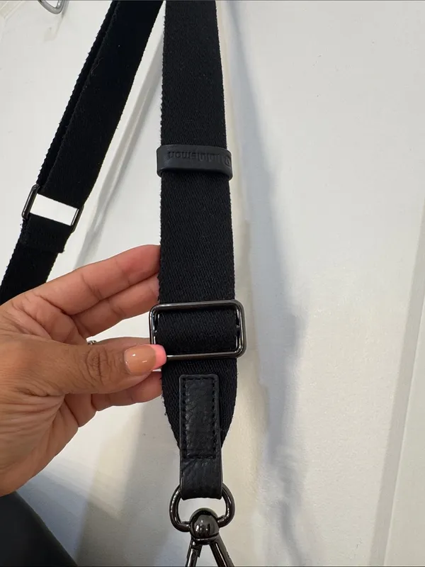 Lululemon Now & Always Crossbody bag Black Nylon Leather Trim - Image 3