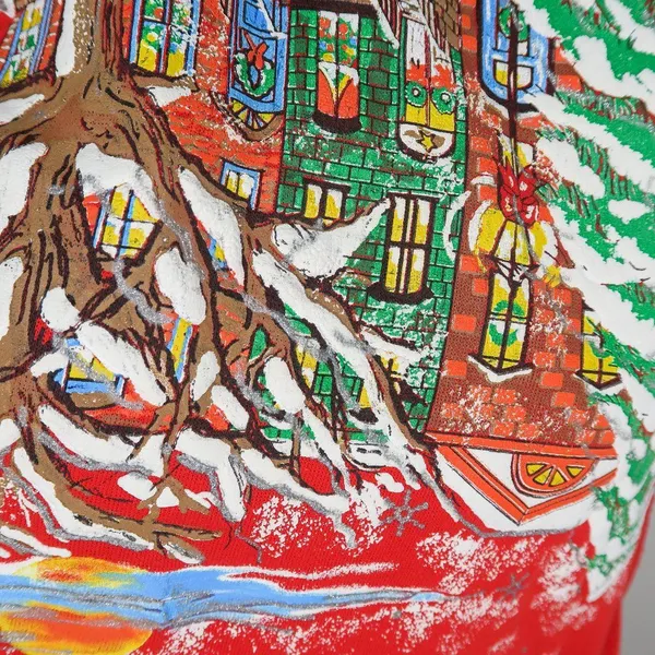 Vintage 80s Nutcracker Christmas Turtleneck Sweatshirt Red Size XS - Image 3