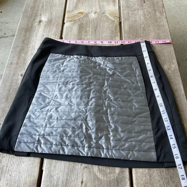 Polo Ralph Lauren Golf Women's Quilted Front Skort 8 Silver Black Built-In Short - Image 5