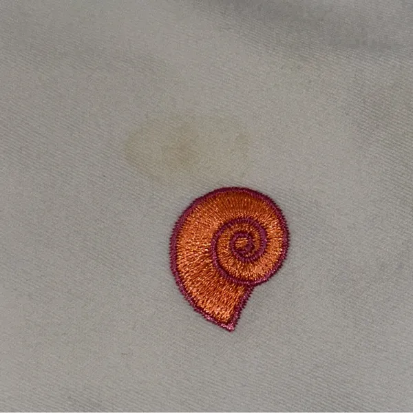 Lilly Pulitzer Vintage White Label Size 4 White Orange Shell Embroidered Skirt - Image 5