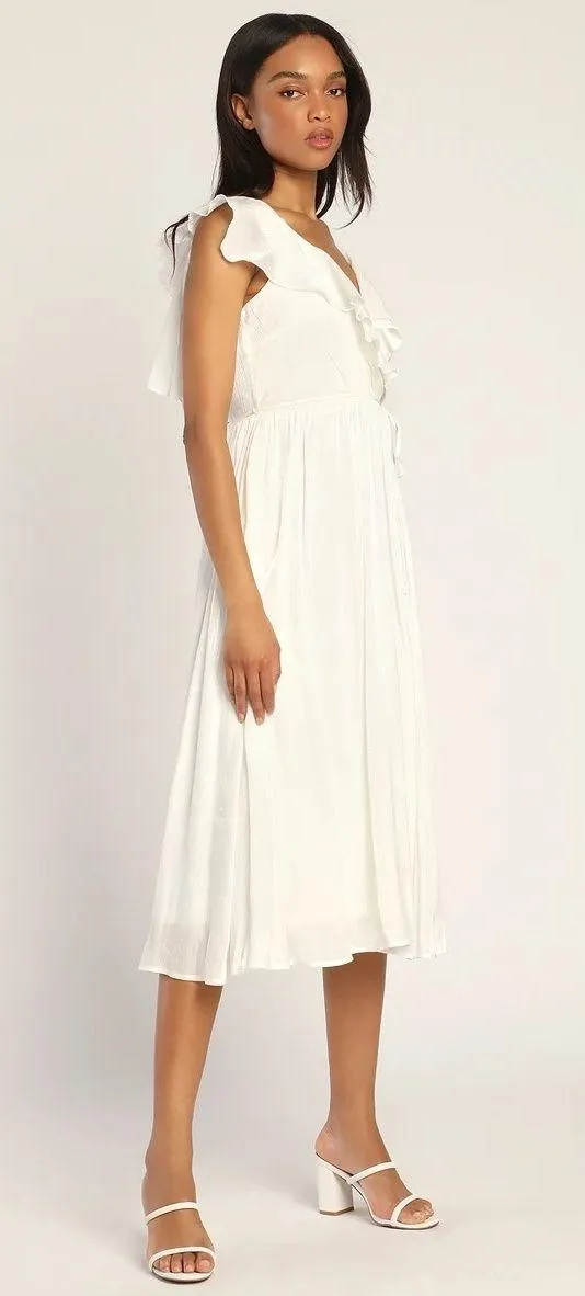 Lulus White Midi Dress - Image 3