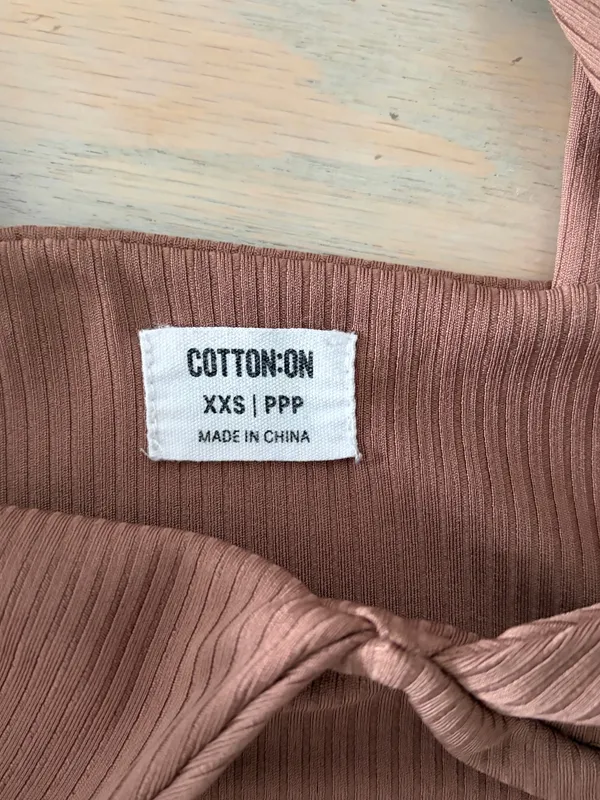Cotton On Brown Crop Top - Image 3