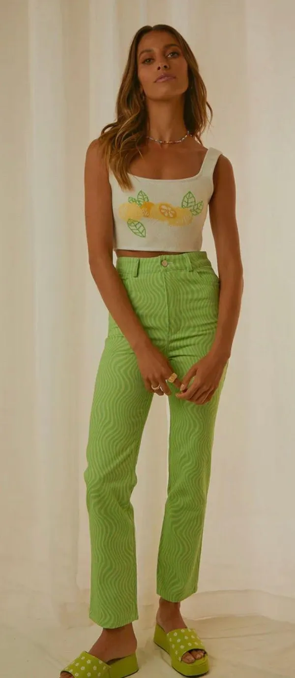 Peppermayo Electric Lime Pants - Image 2