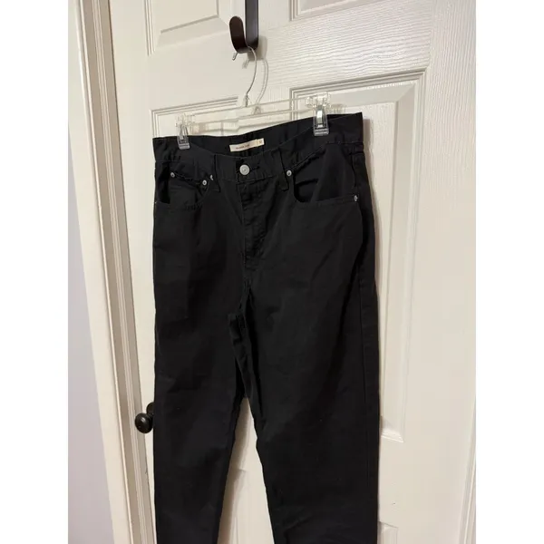 Levis 80s Mom Jeans Black High Waisted Tapered Leg Denim‎ Pants Size 32 - Image 4