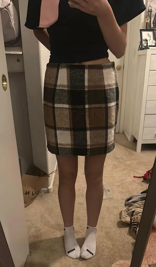 Amazon Mini Plaid Skirt - Image 3