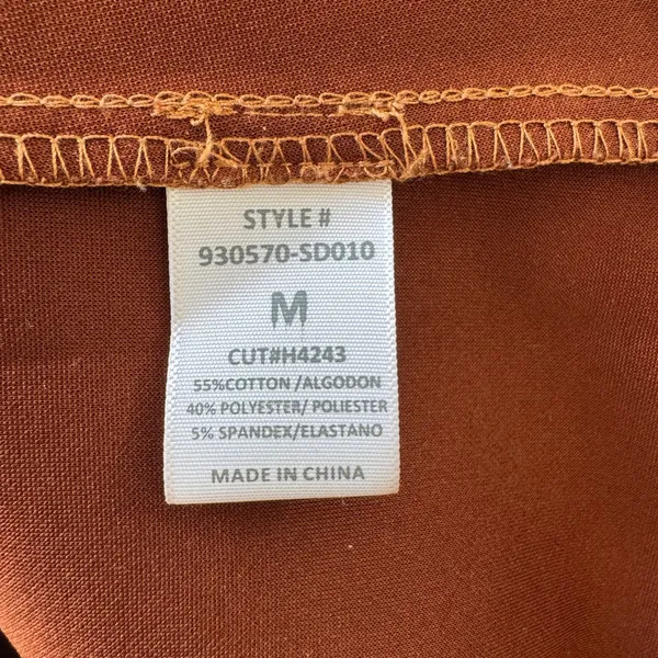 Have Tan Faux Leather Full Zip Lightweight Jacket Size M - Image 8