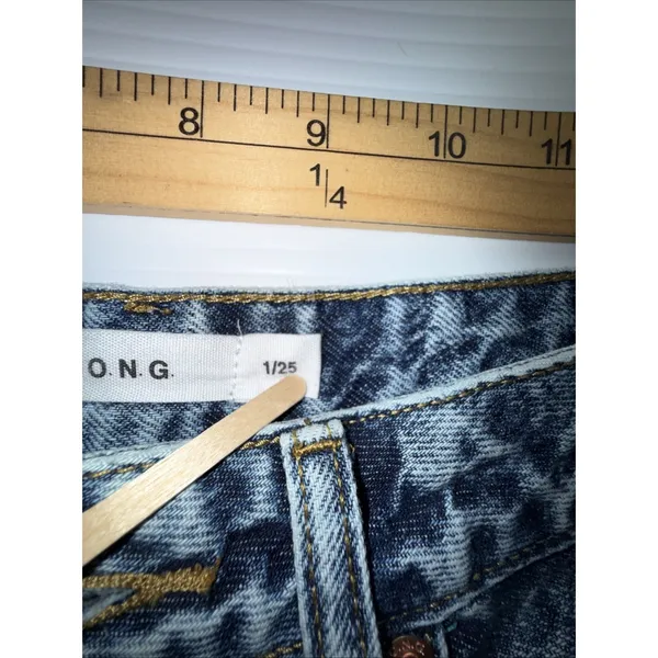 Vintage S.O.N.G. Denim Shorts women 1/25 Wide Leg Skater Grunge Denim 90s‎ - Image 5