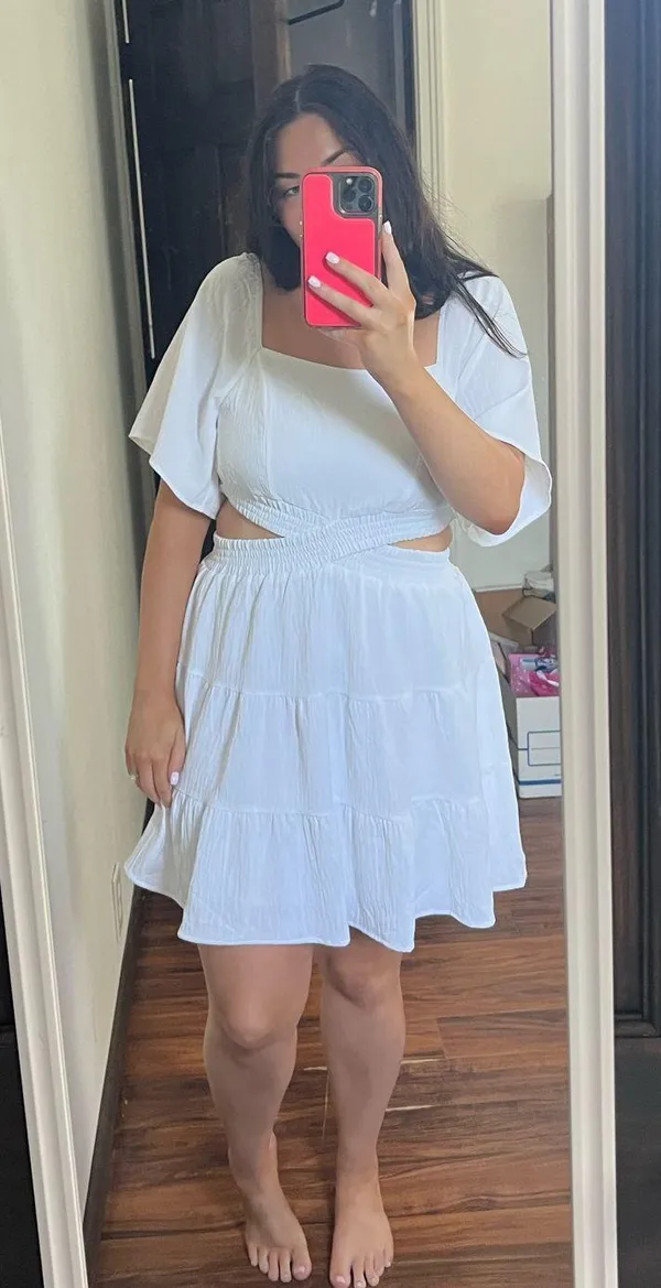 White Dress Size L - Image 2