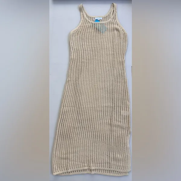 Sensea Crochet Knit Midi Cover-Up Dress | Small - Image 2