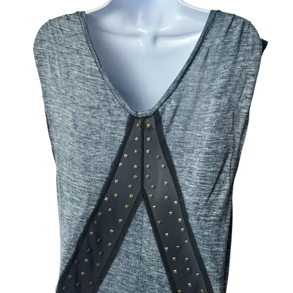 We The Free Studded Slub Jersey Tank Top Deep Blue‎ Black Rocker Grunge M - Image 6