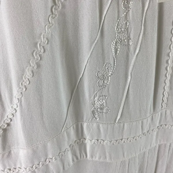 Coline NWT White‎ Sleeveless Dress Embroidery Large - Image 7