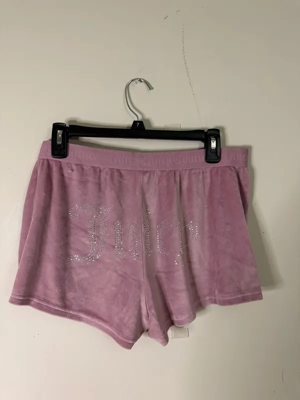 Juicy Couture Plush Velvet Lounge Shorts - Dusty Rose - Image 3