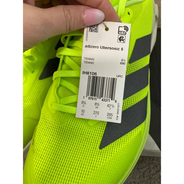 New Adidas Adizero Ubersonic 5 Women's Tennis Shoes Size 10 White NWT - Image 3