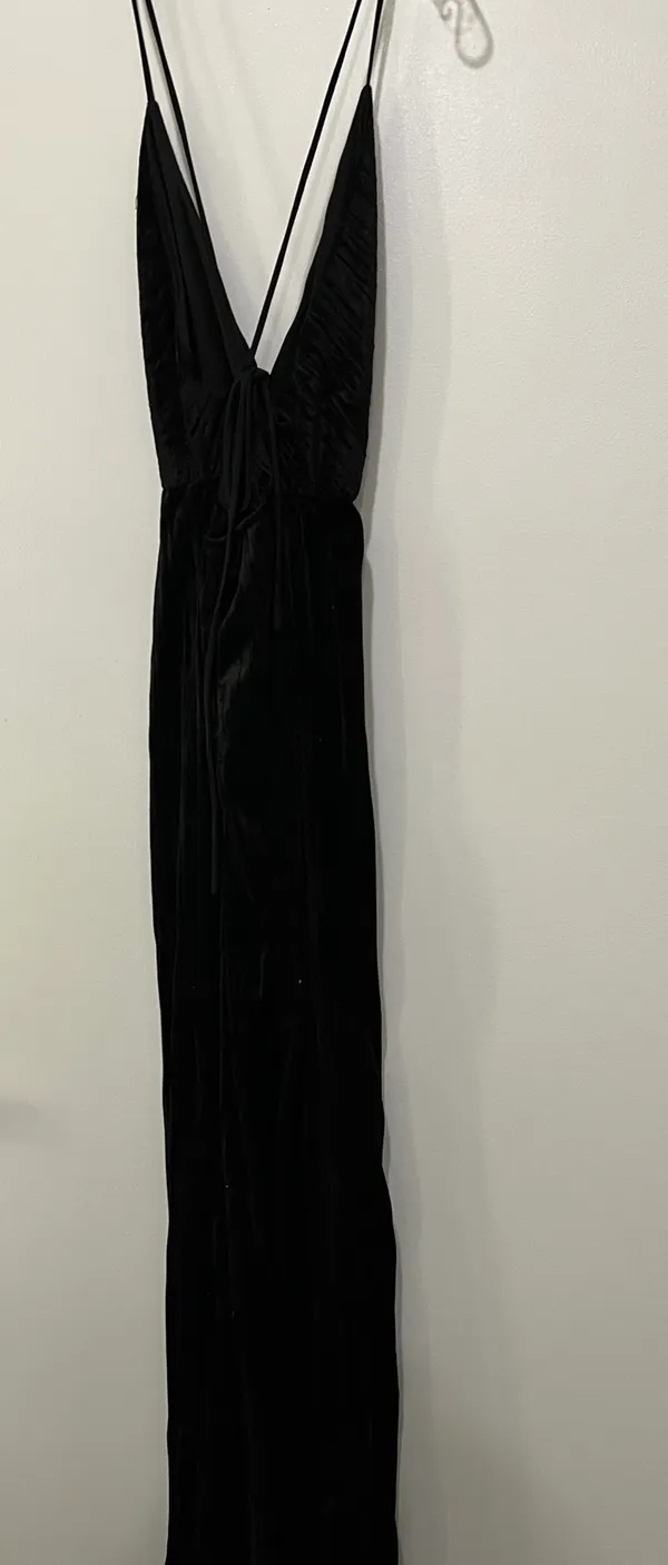 Blue Blush Velvet Jumpsuit - Image 5
