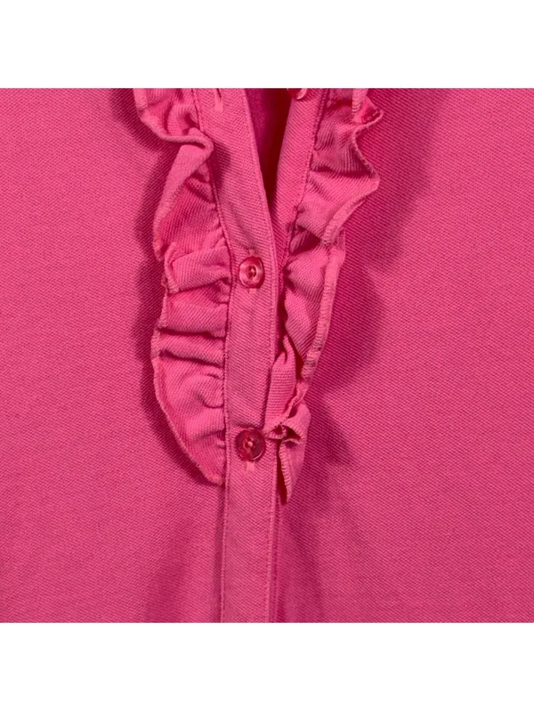 Lilly Pulitzer Pink Ruffle Front Sleeveless Pima Cotton Dress Women’s Small - Image 5