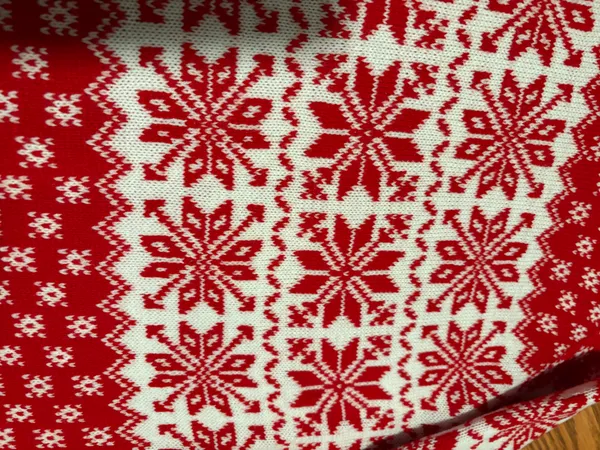 SheIn Red Snowflake Christmas Holiday Sweater - Image 4