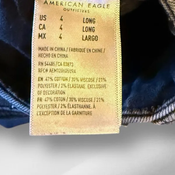 American Eagle‎ Super Hi-Rise Black Destroyed Jeans - Image 9