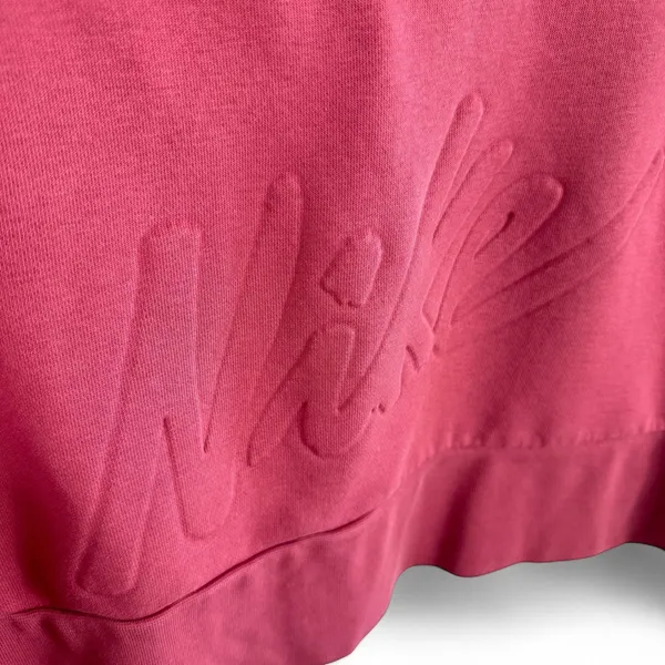 Nike Dri-FIT Womens Cropped Pullover Sweatshirt‎ Embossed Logo Rose Red Medium - Image 6