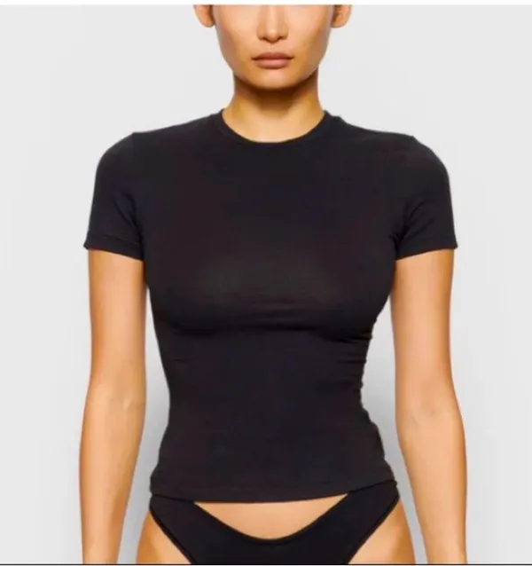 SKIMS Cotton Jersey Tshirt in Soot Size 3X - Image 2