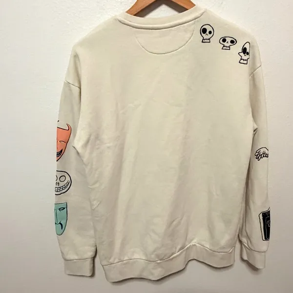 The Nightmare Before Christmas Disney Sweatshirt Sz S Halloween Y2K Gothcore Emo - Image 3