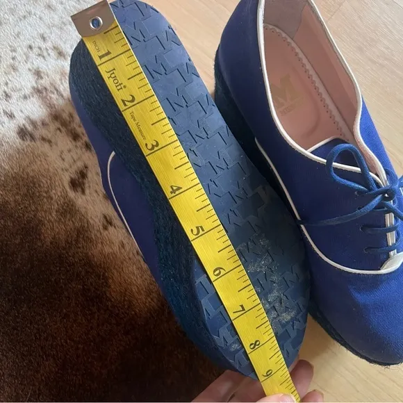Missoni Blue Lace Up‎ Espadrille Platform Shoes Women’s Size 6 - Image 9