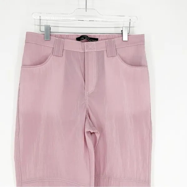 NEW Urban Outfitters Silence + Noise Y2K Nylon Pants‎ Women's Size 6 Pink - Image 3