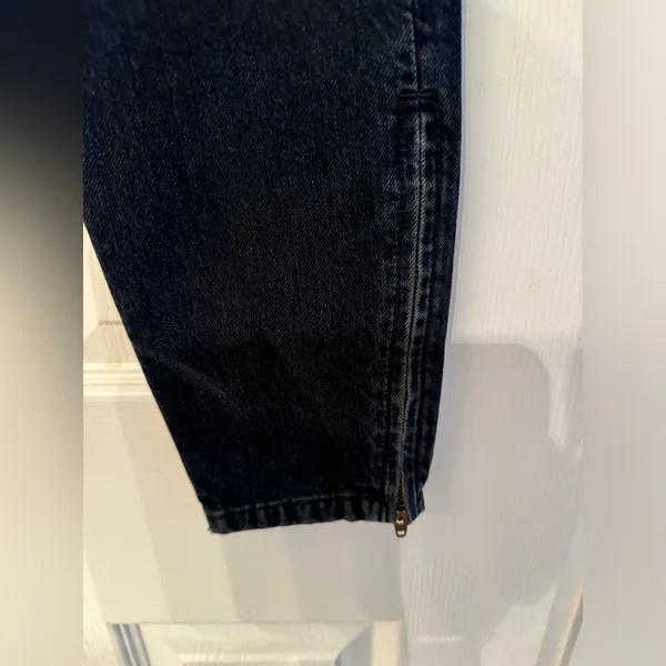 REDONE Women’s Black Zipper Ankle High Rise Cotton Denim Jeans Size 25 - Image 5