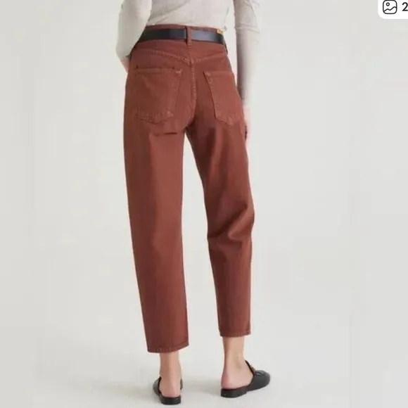 Edwin Women’s Size 26 Anderson Ankle 90’s Relaxed Pants Brown Denim Old Money‎ - Image 6