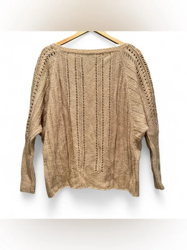 Juicy Couture Easy Cable Pullover Sweater Small Boatneck Wool‎ Mohair Minimalist - Image 2