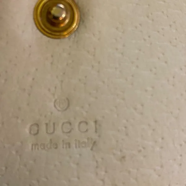 Gucci Bee Cream Queen Margaret GG Leather Folding Wallet - Image 10