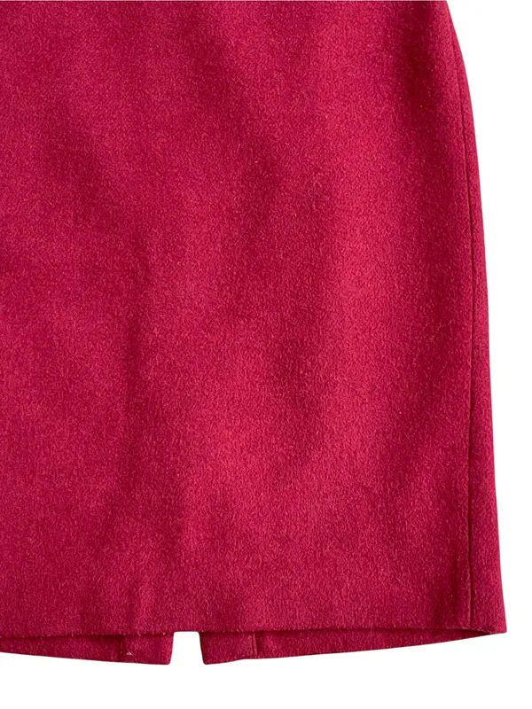 J. Crew Mercantile Double Serge Wool Pencil Skirt Women’s Size 2 Fall Winter - Image 3