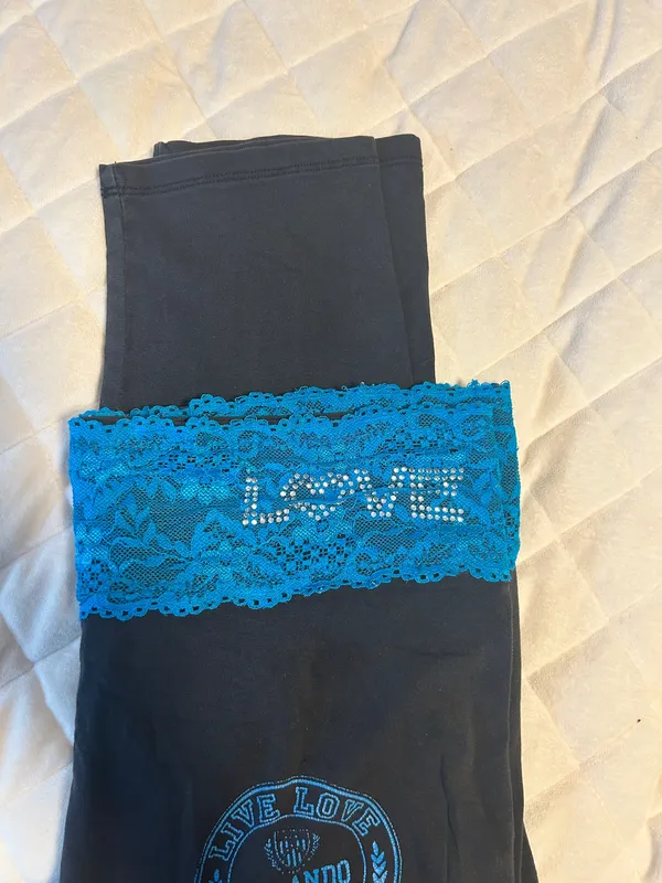 Y2k exists sports line leggings - Image 3