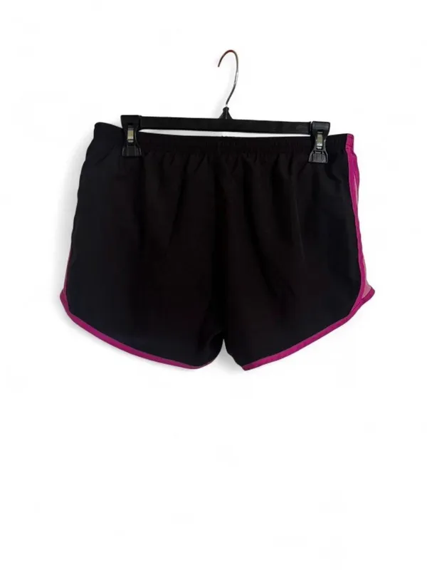 Nike Dri-FIT Women’s Black/Pink Colorblock Running Shorts M Elastic Waist - Image 3