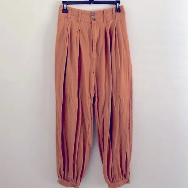 Free People Kirsten trouser rust/autumn leave linen pant - Image 2