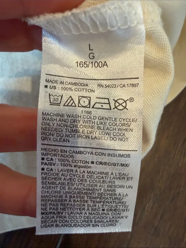 Old Navy EveryWear Crew-Neck T-Shirt in Off White - Size Large - C4-116 - Image 3
