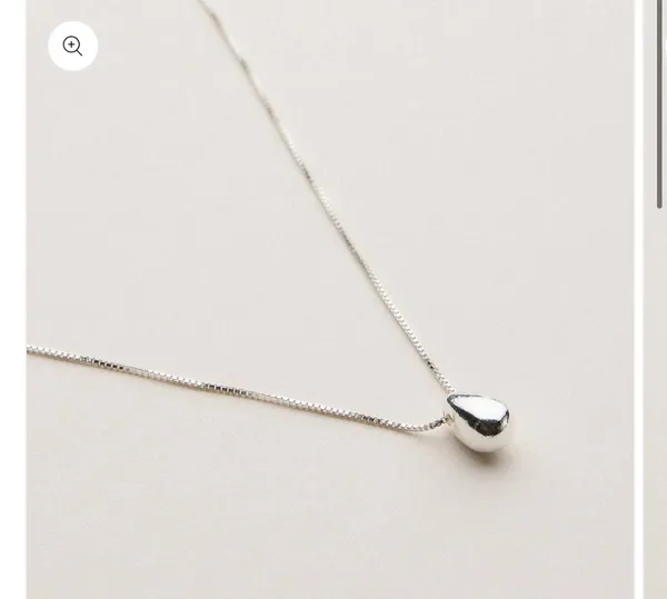 18K Gold Dipped 3D Teardrop Pendant Necklace | Minimalist Jewelry - Image 2