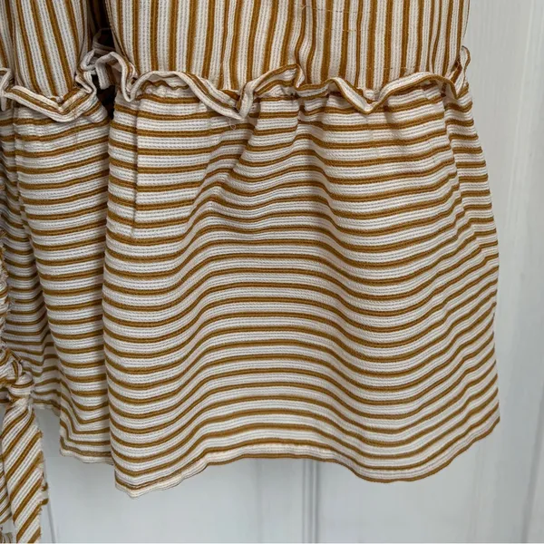Hem & Thread Striped Ruffle Hem Spaghetti Strap Dress with Tie Waist - Image 4