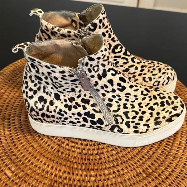 J/Slides Leopard‎ Print high top shoes Black Size 7 - Image 3