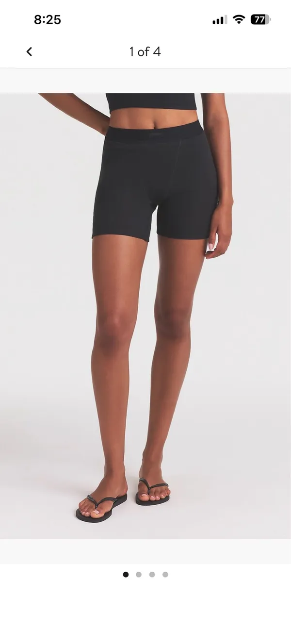Skims Stretch Cotton Rib Boxers - Image 2