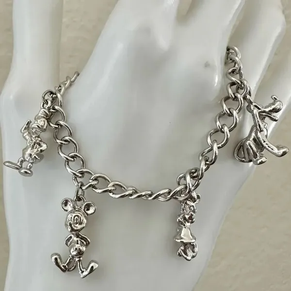 Silver tone Disney charm bracelet - Image 3