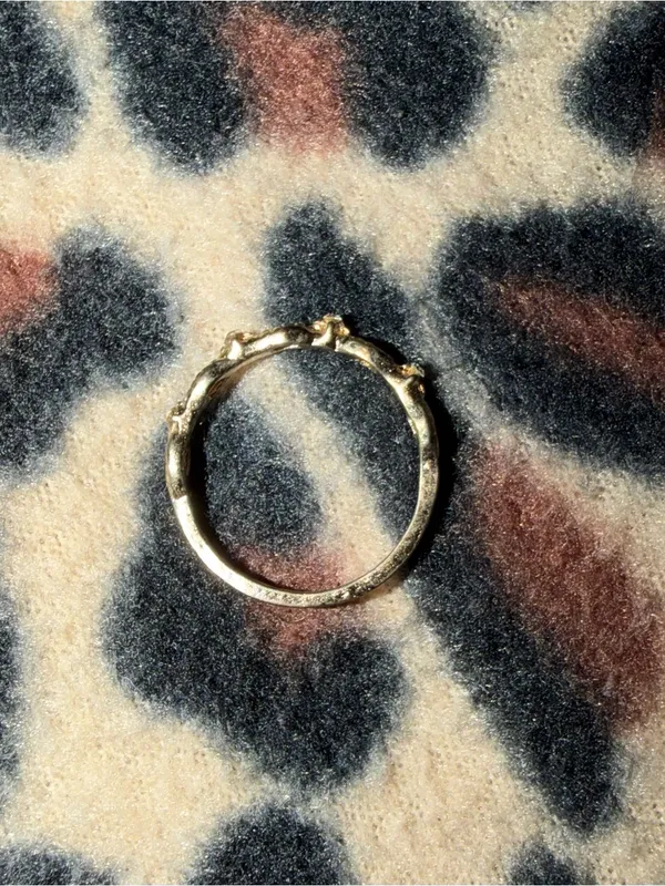 90s style gold and silver gemstone ring - Image 6